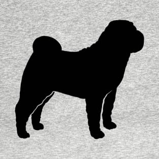 Black Chinese Shar-Pei Silhouette T-Shirt